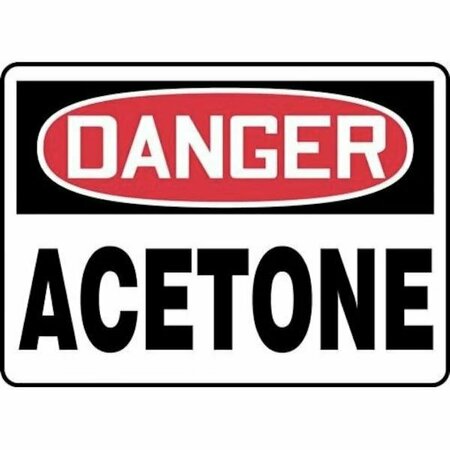 ACCUFORM OSHA DANGER Safety Sign ACETONE 7 in SHMCHG001XL